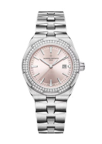 Thumbnail for Vacheron Constantin Overseas Self-Winding 35mm Stainless Steel Diamond Bezel Pink Dial Ref 4605V/200A-B971