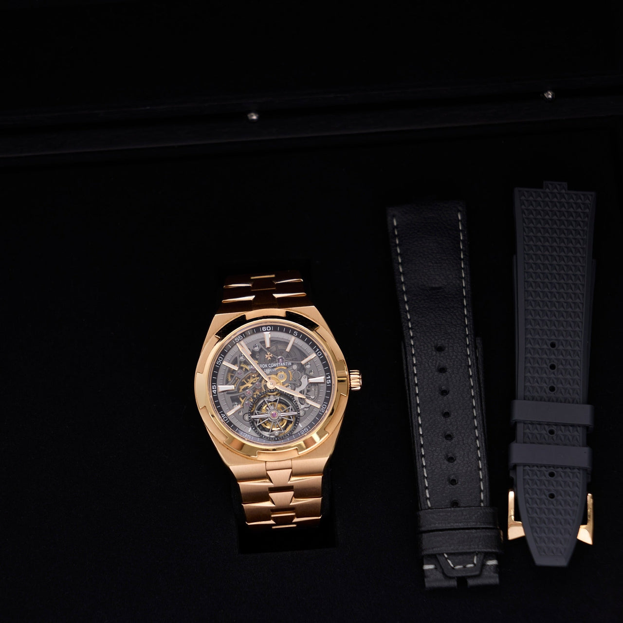 Vacheron Constantin Overseas Tourbillon Skeleton 42.5mm 18K 5N Pink Gold Skeleton Dial (Ref 6000V/210R-B934) - WatchesOff5thWatch