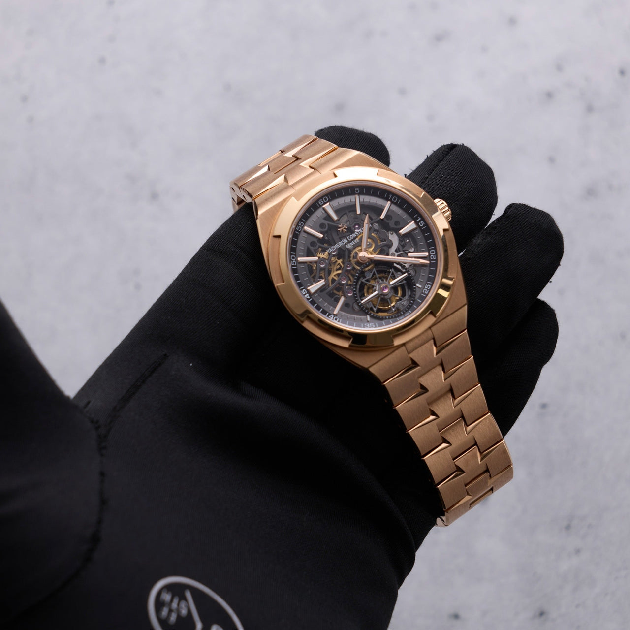 Vacheron Constantin Overseas Tourbillon Skeleton 42.5mm 18K 5N Pink Gold Skeleton Dial (Ref 6000V/210R-B934) - WatchesOff5thWatch