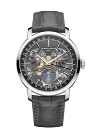 Thumbnail for Vacheron Constantin Traditionnelle Complete Calendar Openface 41mm 18K White Gold Slate Grey Openworked Dial Ref 4020T/000G-B655