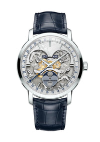 Thumbnail for Vacheron Constantin Traditionnelle Complete Calendar Openface 41mm 950 Platinum Silver Openworked Dial (Ref# 4020T/000P-H038) - WatchesOff5thWatch