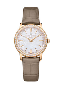 Thumbnail for Vacheron Constantin Traditionnelle Manual-Winding 33mm 18K Pink Gold White Mother of Pearl Dial Diamond Bezel (Ref# 1405T/000R-B636) - WatchesOff5thWatch