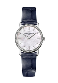 Thumbnail for Vacheron Constantin Traditionnelle Quartz 30mm 18K White Gold White Mother of Pearl Dial Diamond Bezel (Ref# 25558/000G-B157) - WatchesOff5thWatch