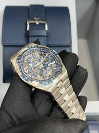 Thumbnail for Vacheron Constantin Overseas Perpetual Calendar Ultra-Thin Skeleton 41.5mm 18K White Gold sapphire bezel Ref 4307V/220G-236C
