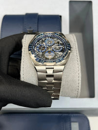 Thumbnail for Vacheron Constantin Overseas Perpetual Calendar Ultra-Thin Skeleton 41.5mm 18K White Gold sapphire bezel Ref 4307V/220G-236C