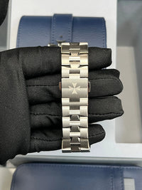 Thumbnail for Vacheron Constantin Overseas Perpetual Calendar Ultra-Thin Skeleton 41.5mm 18K White Gold sapphire bezel Ref 4307V/220G-236C