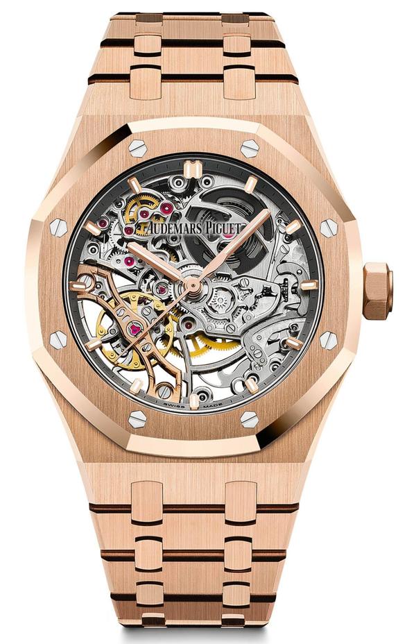 Audemars Piguet Royal Oak - 37mm Skeleton Rose Gold - Double Balance Wheel Openworked -PreOwned (Ref# 15467OR.OO.1256OR.01) - WatchesOff5thWatch