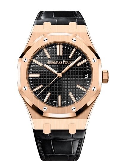 Audemars Piguet Royal Oak 41mm Rose Gold Black Dial 15510OR.OO.D002CR.02 - WatchesOff5thWatch