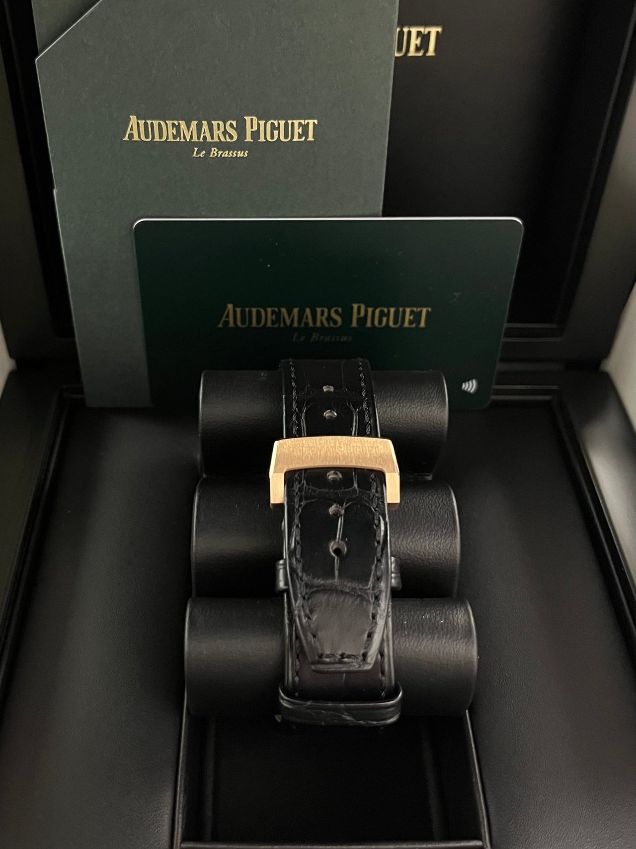 Audemars Piguet Royal Oak 41mm Rose Gold Black Dial 15510OR.OO.D002CR.02 - WatchesOff5thWatch