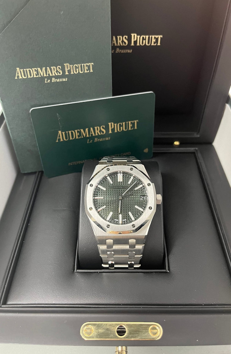 Audemars Piguet 15510ST.OO.1320ST.02 50th Anniversary Royal Oak Black  Dial Watch - Luxury Watches USA