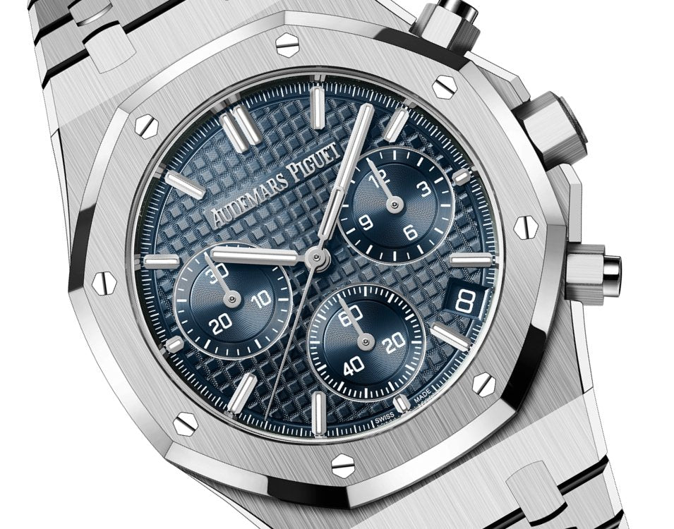 Audemars Piguet ROYAL OAK “50TH ANNIVERSARY” STEEL BRACELET BLUE DIAL 26240ST.OO.1320ST.01 - WatchesOff5thWatches