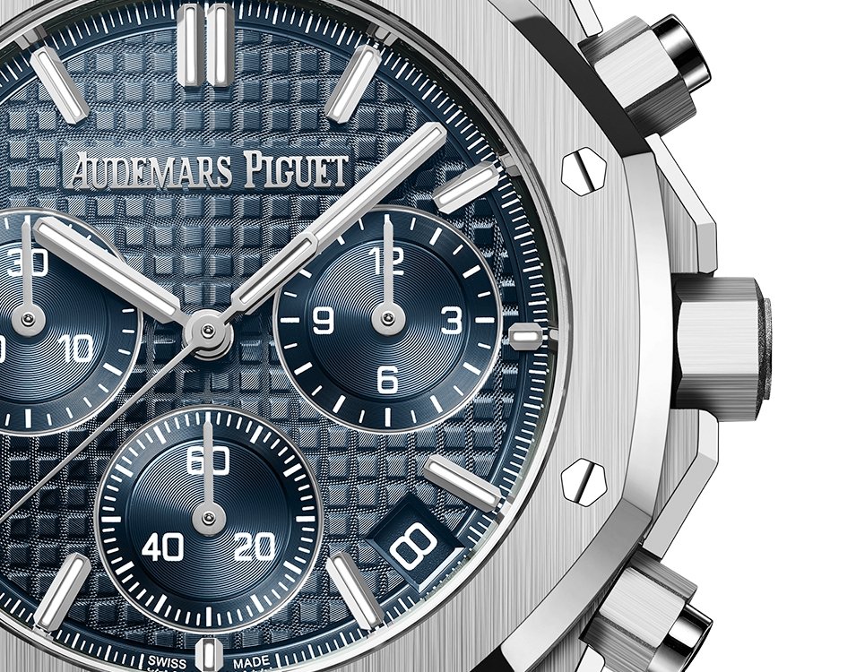 Audemars Piguet ROYAL OAK “50TH ANNIVERSARY” STEEL BRACELET BLUE DIAL 26240ST.OO.1320ST.01 - WatchesOff5thWatches