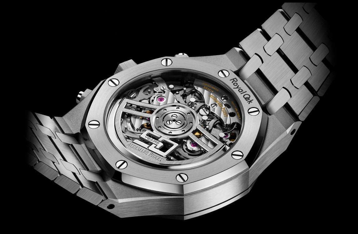 Audemars Piguet ROYAL OAK “50TH ANNIVERSARY” STEEL BRACELET BLUE DIAL 26240ST.OO.1320ST.01 - WatchesOff5thWatches