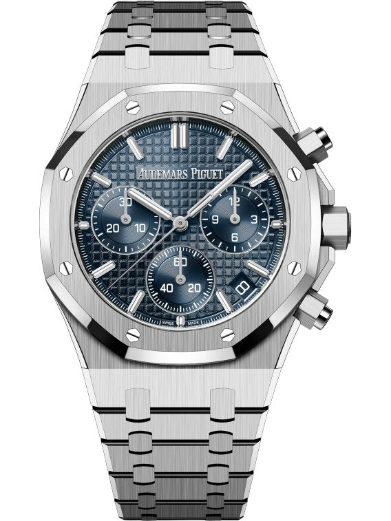 Audemars Piguet ROYAL OAK “50TH ANNIVERSARY” STEEL BRACELET BLUE DIAL 26240ST.OO.1320ST.01 - WatchesOff5thWatches