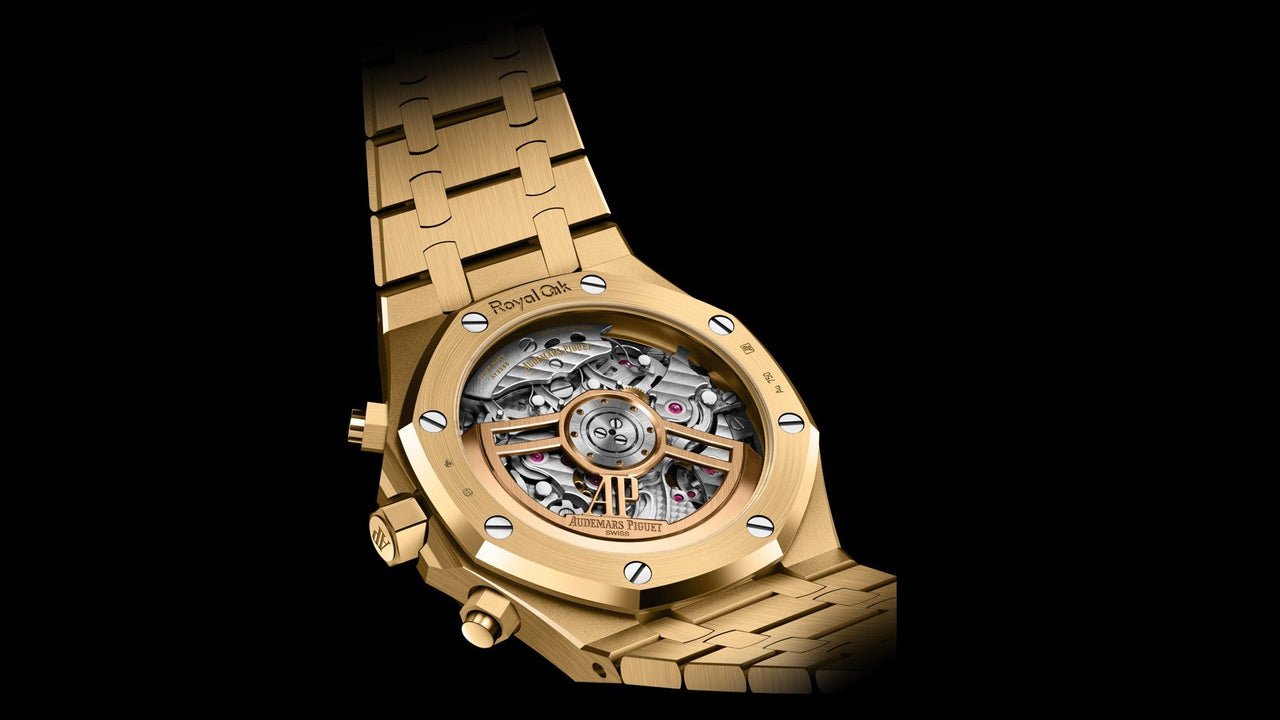 Audemars Piguet Royal Oak Chronograph Frosted Yellow Gold Black Subdials Reference # 26240BA.GG.1324BA.01 - WatchesOff5thWatch