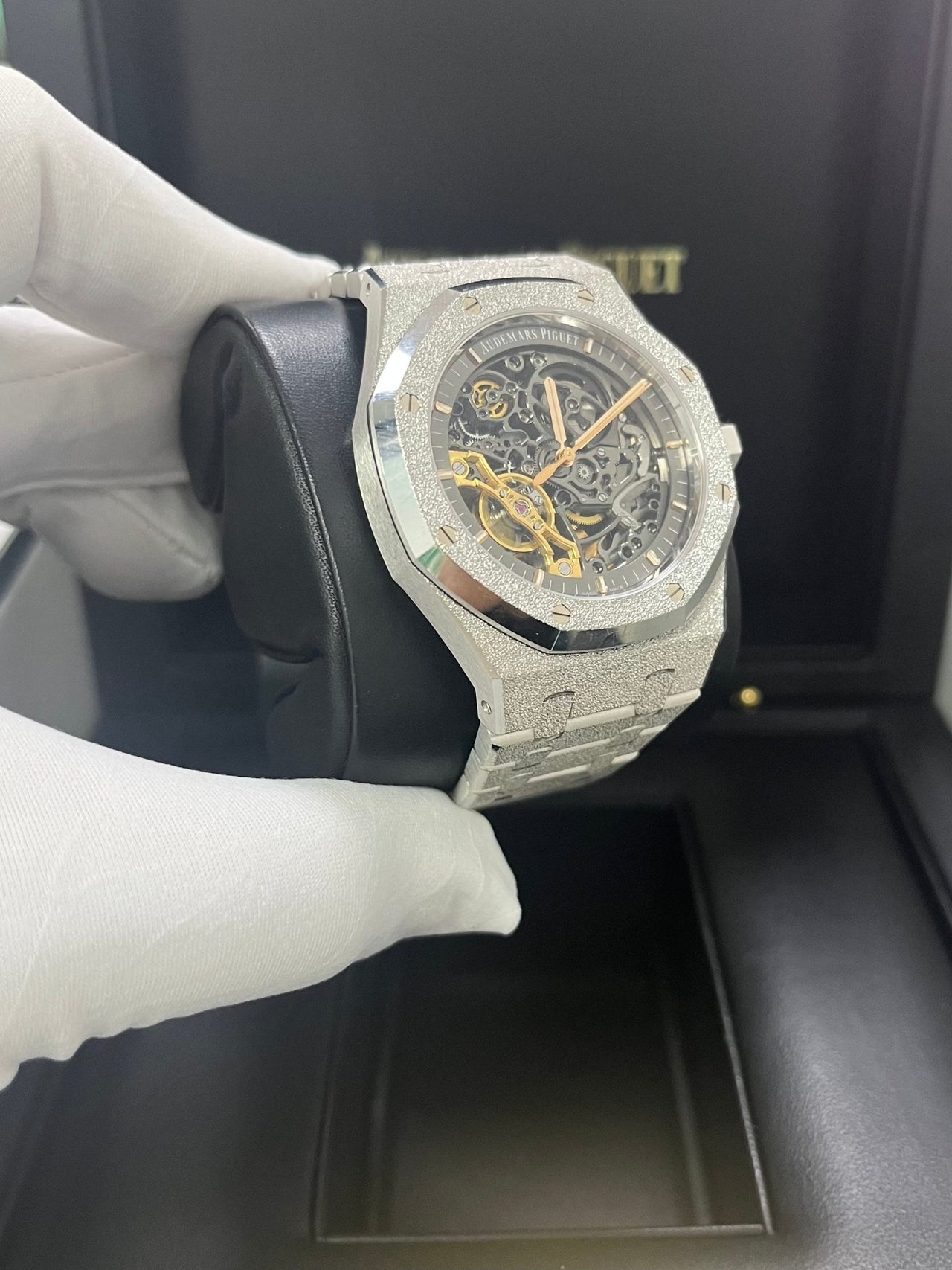 Audemars Piguet Royal Oak Double Balance Wheel Frosted Gold (Reference # 15407BC.GG.1224BC.01) - WatchesOff5thWatch