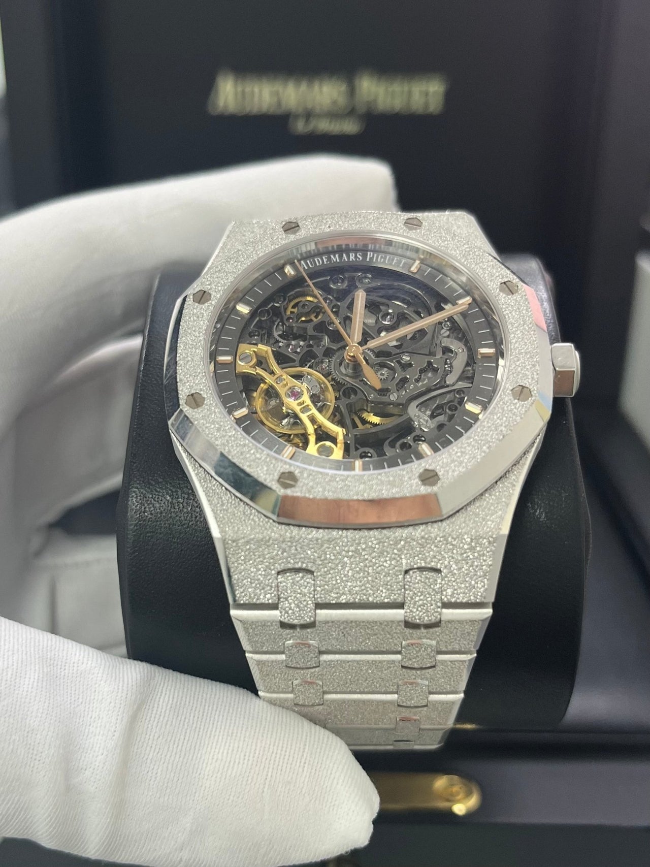 Audemars Piguet Royal Oak Double Balance Wheel Frosted Gold (Reference # 15407BC.GG.1224BC.01) - WatchesOff5thWatch