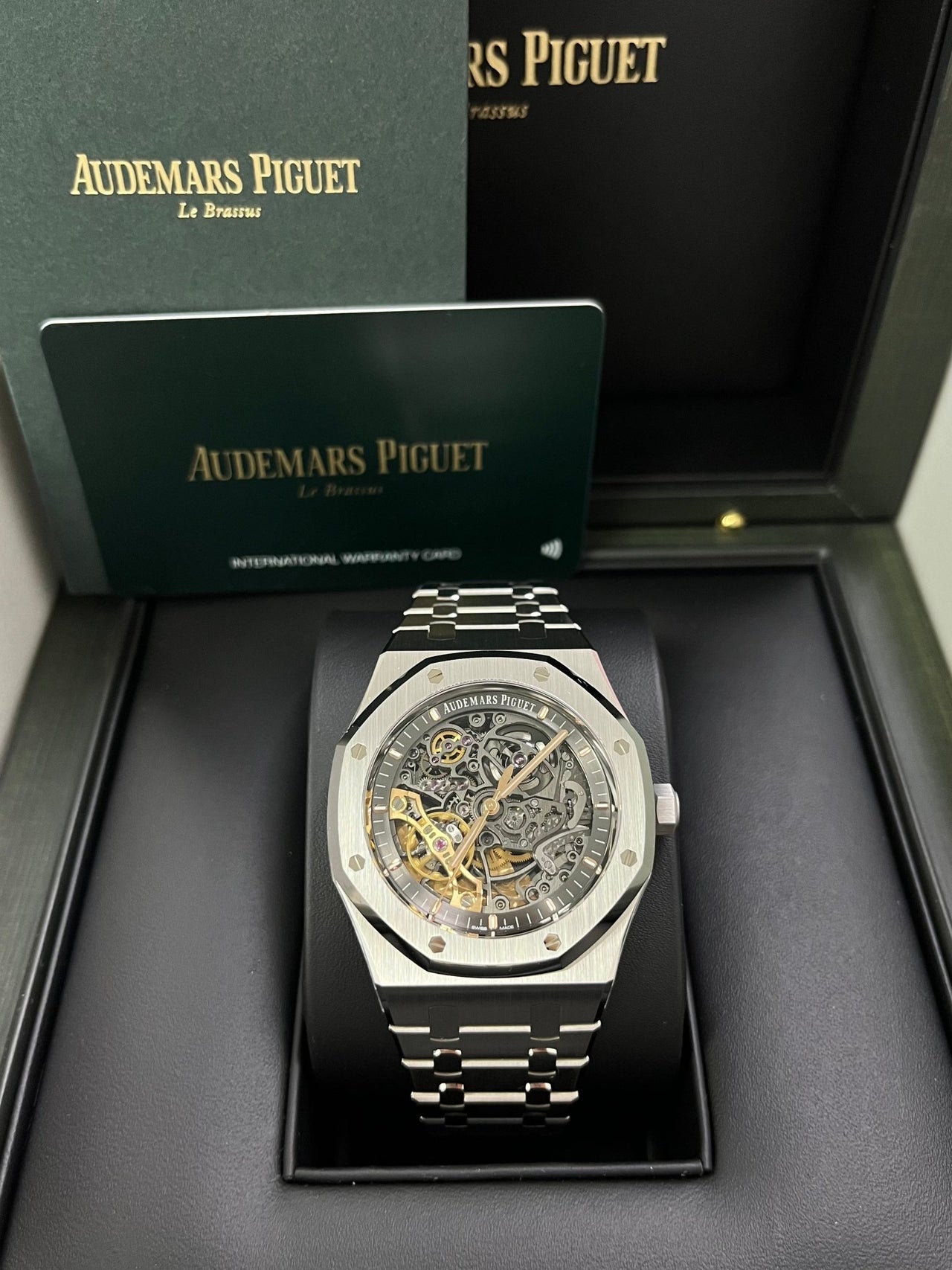 Audemars Piguet Royal Oak Double Balance Wheel Openwork/ Stainless Steel/ Skeleton Dial (Ref#15407ST.OO.1220ST.01) - WatchesOff5thWatch