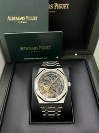 Thumbnail for Audemars Piguet Royal Oak Double Balance Wheel Openwork/ Stainless Steel/ Skeleton Dial (Ref#15407ST.OO.1220ST.01) - WatchesOff5thWatch