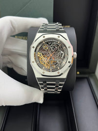 Thumbnail for Audemars Piguet Royal Oak Double Balance Wheel Openwork/ Stainless Steel/ Skeleton Dial (Ref#15407ST.OO.1220ST.01) - WatchesOff5thWatch