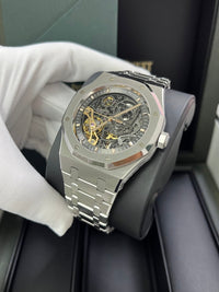 Thumbnail for Audemars Piguet Royal Oak Double Balance Wheel Openwork/ Stainless Steel/ Skeleton Dial (Ref#15407ST.OO.1220ST.01) - WatchesOff5thWatch