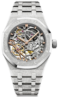 Thumbnail for Audemars Piguet ROYAL OAK DOUBLE BALANCE WHEEL OPENWORKED Frosted Skeleton 37mm (Ref # 15466BC.GG.1259BC.01) - WatchesOff5th