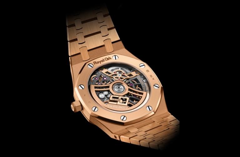 Audemars Piguet Royal Oak Jumbo "Jumbo" Extra-Thin Squelette Rose Gold "50th Anniversary" Reference # 16204OR.OO.1240OR.01 - WatchesOff5thWatch