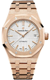 Thumbnail for Audemars Piguet Royal Oak Lady Ladies 37mm Frosted Rose Gold White Dial 15454OR.GG.1259OR.01 - WatchesOff5thWatch