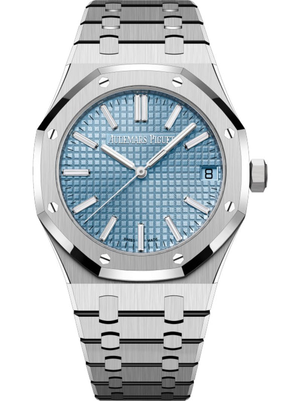Audemars Piguet Royal Oak Limited Edition of 100 Ice Blue Baguette Dial 15510BC.OO.1320BC.01 - WatchesOff5th