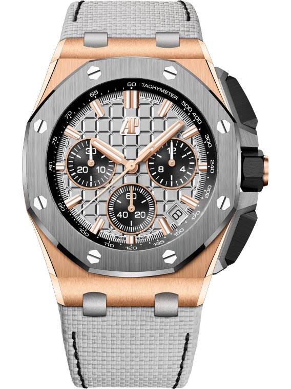 Audemars Piguet Royal Oak Offshore Chronograph 43mm Chronograph 18k Rose Gold and Titanium Grey Dial Ref# 26420OI.OO.A015VE.01 - WatchesOff5thWatch