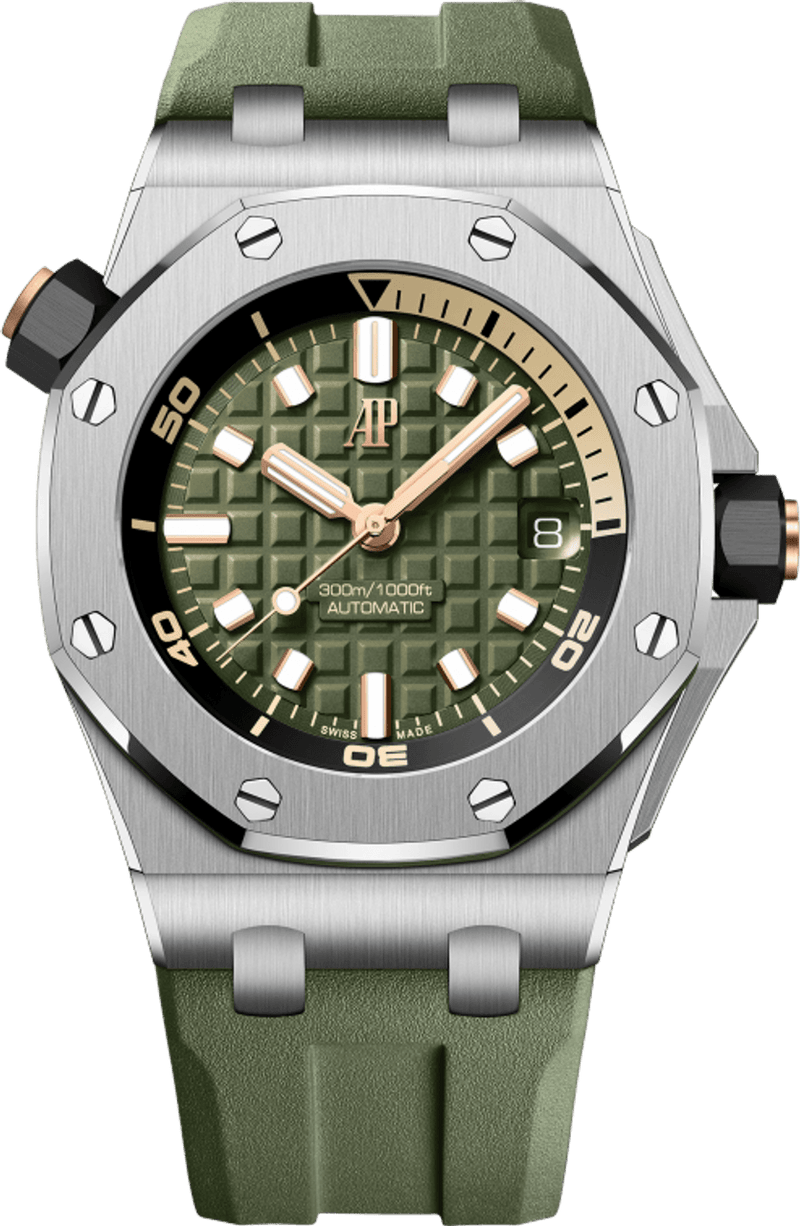 Audemars Piguet Royal Oak Offshore Diver Green Dial Reference 15720ST.OO.A052CA.01
