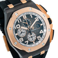 Thumbnail for Audemars Piguet Royal Oak Offshore Selfwinding Chronograph/ Stainless Steel/ Black Dial/ White Sub-Dial/ Rose Gold Bezel (Ref#26405NR.OO.A002CA.01) - WatchesOff5thWatch