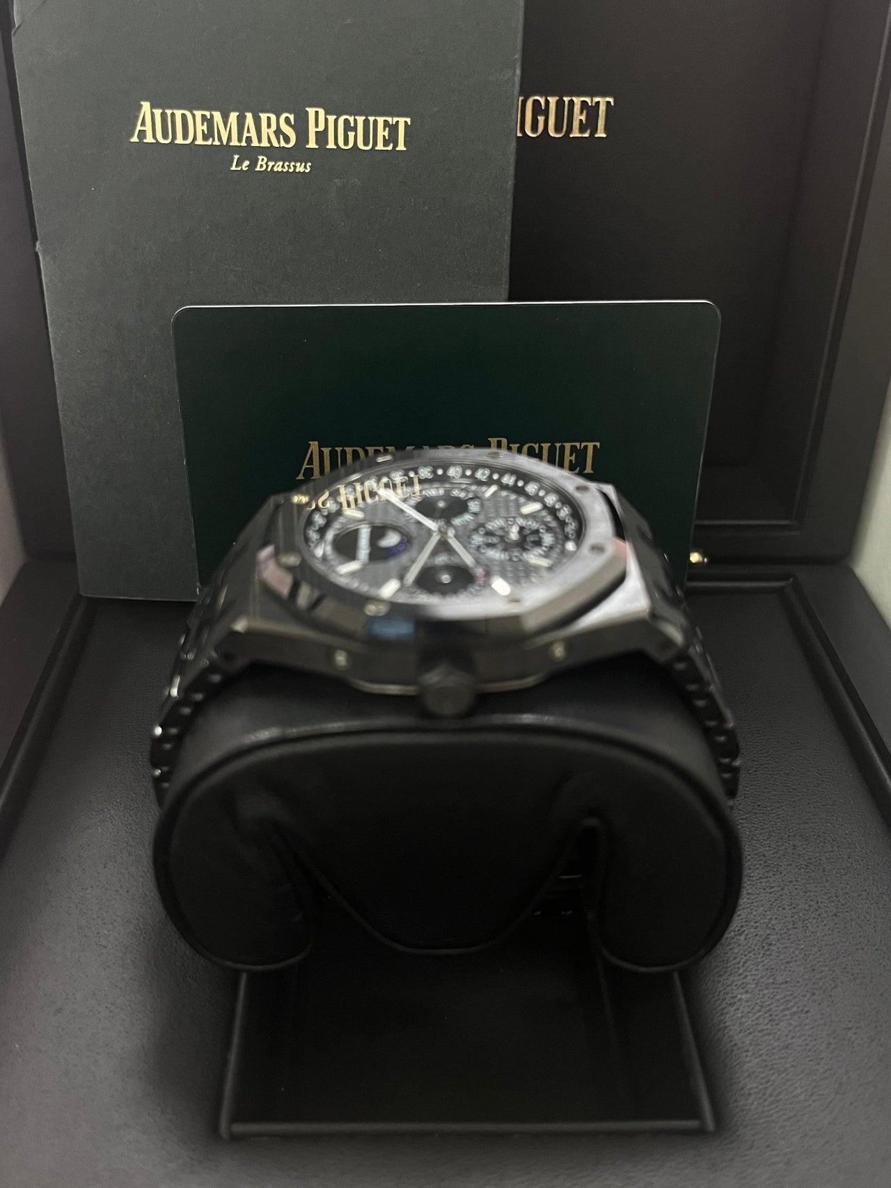 Audemars Piguet Royal Oak Perpetual Calendar/ Black Ceramic/ Black Dial/ Black Sub_Dials/ Black Ceramic Bezel (Ref#26579CE.OO.1225CE.01) - WatchesOff5thWatch