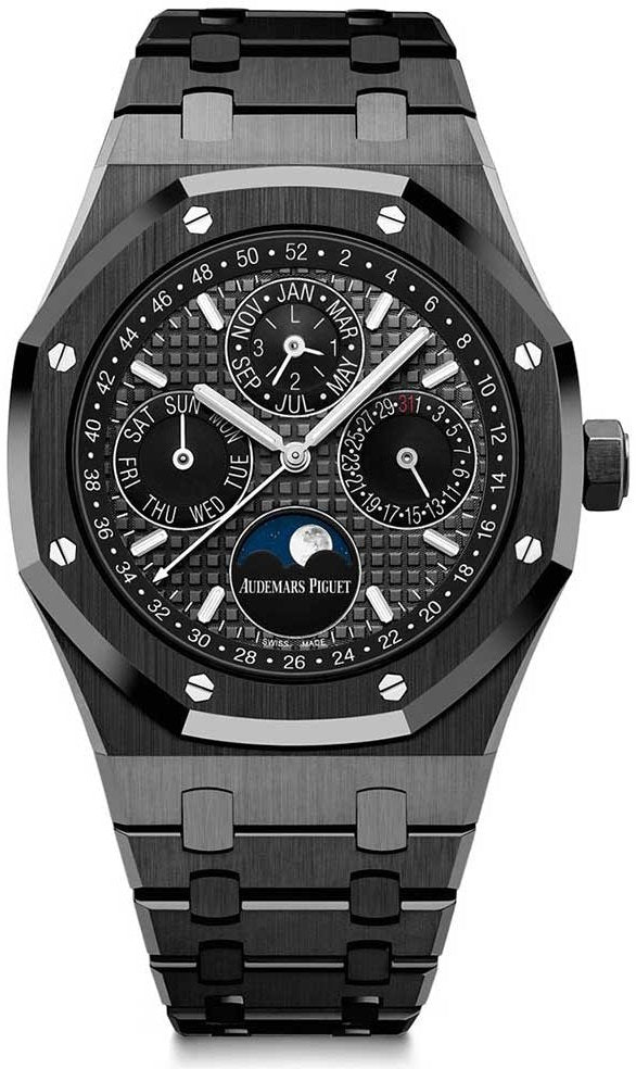 Audemars Piguet Royal Oak Perpetual Calendar/ Black Ceramic/ Black Dial/ Black Sub_Dials/ Black Ceramic Bezel (Ref#26579CE.OO.1225CE.01) - WatchesOff5thWatch