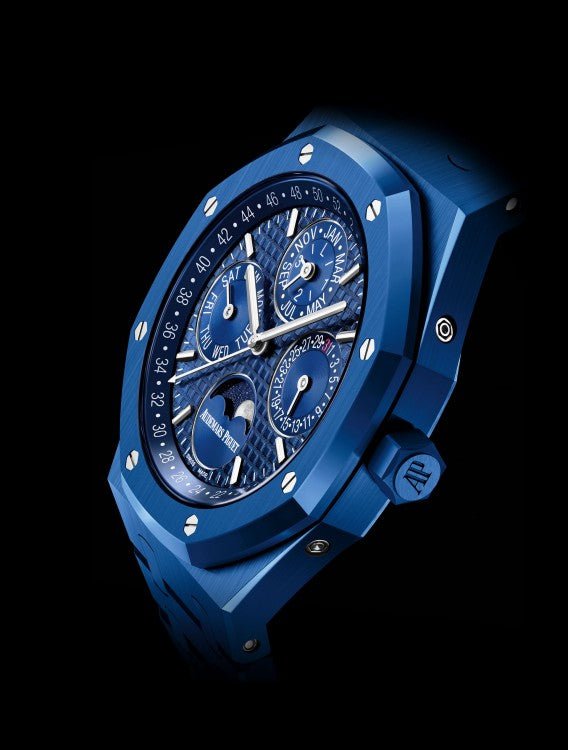 Audemars Piguet Royal Oak Perpetual Calendar Blue Ceramic Ref # 26579CS.OO.1225CS.01 - WatchesOff5thWatch