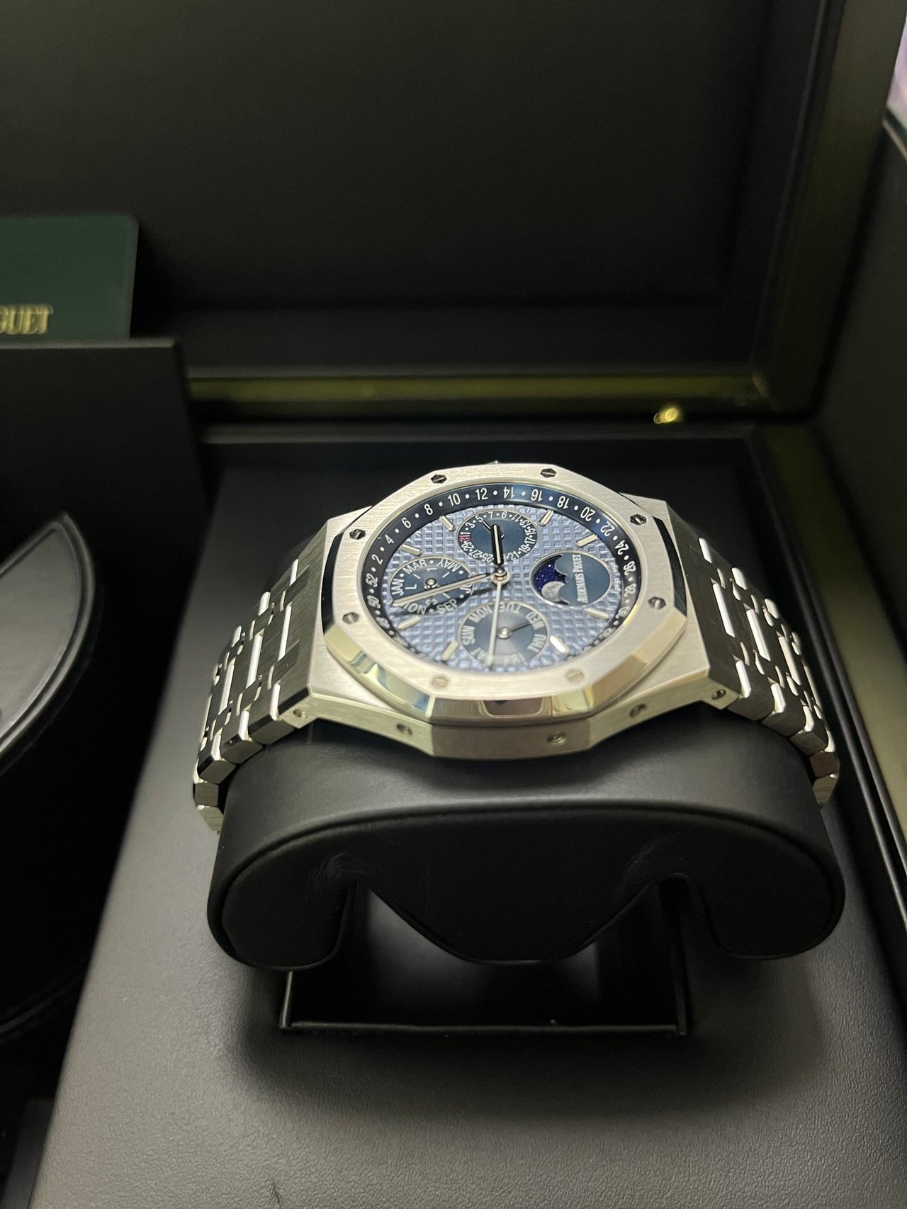 Audemars Piguet Royal Oak Perpetual Calendar Blue Dial Steel 41mm Reference 26574ST.OO.1220ST.03 - WatchesOff5thWatch