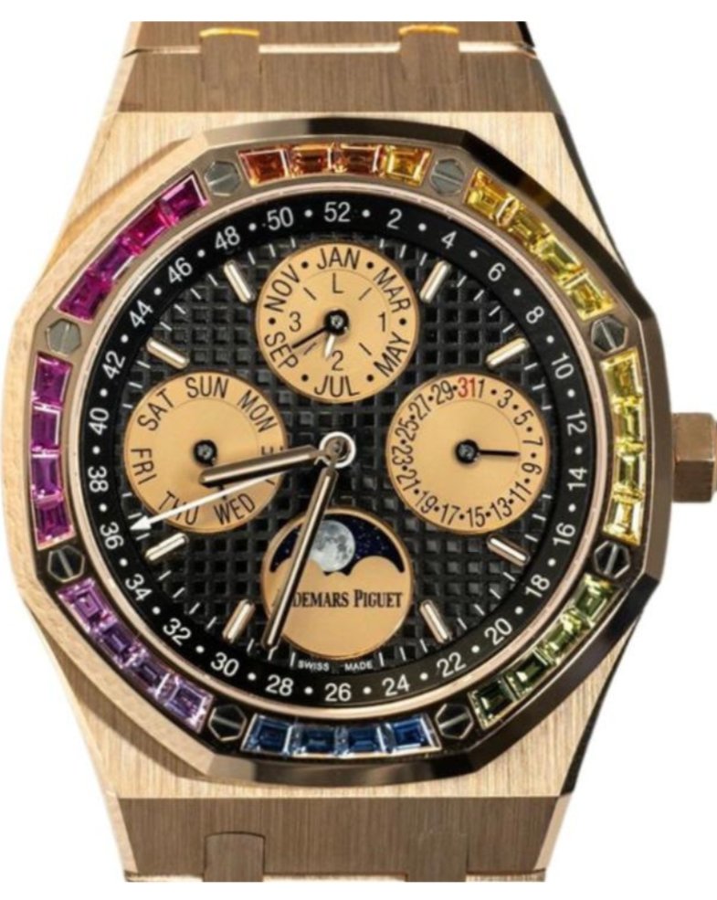 Audemars Piguet ROYAL OAK Perpetual Calendar Rose Gold Rainbow Limited 20 pieces (Reference 266140) - WatchesOff5thWatches