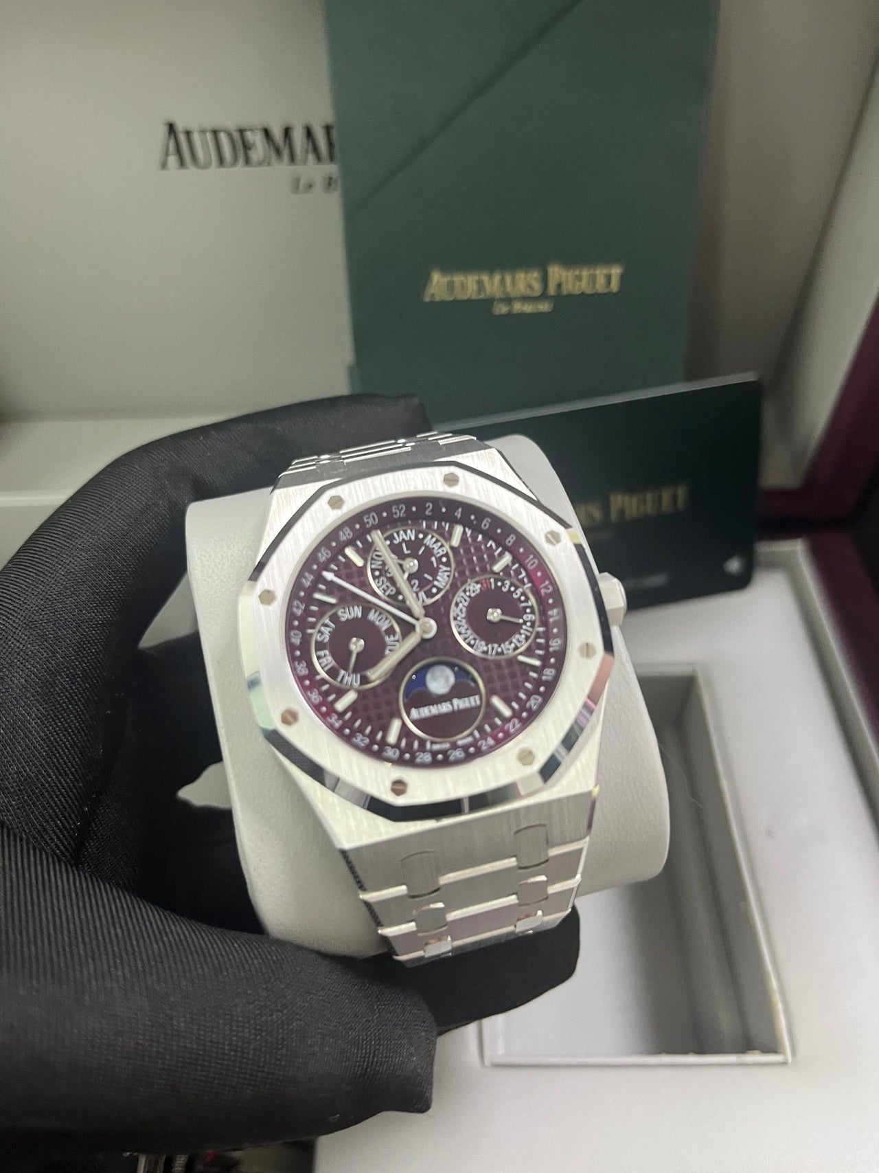 Audemars Piguet Royal Oak Perpetual Calendar SPECIAL EDITION 41mm Royal Oak Burgundy Dial 26574BC.OO.1220BC.01 - WatchesOff5thWatch