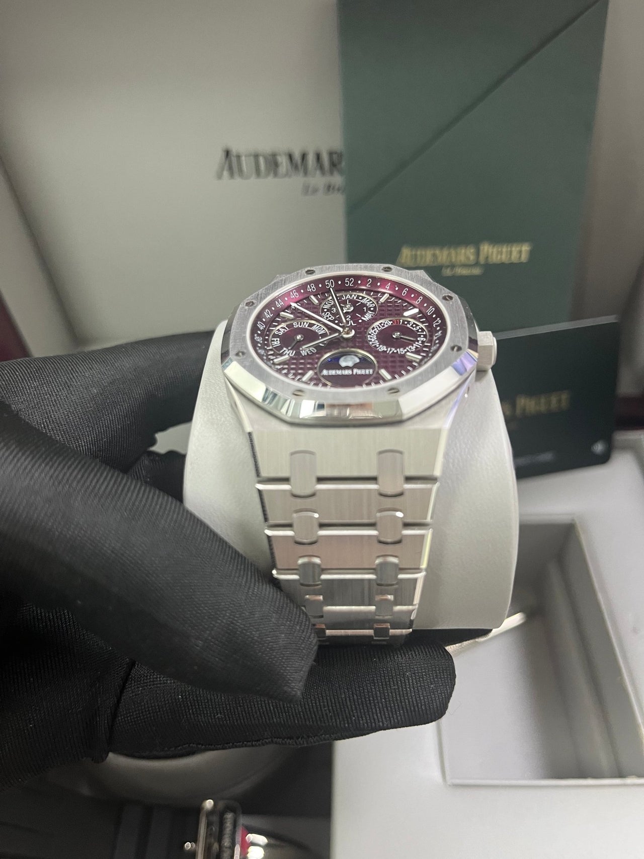 Audemars Piguet Royal Oak Perpetual Calendar SPECIAL EDITION 41mm Royal Oak Burgundy Dial 26574BC.OO.1220BC.01 - WatchesOff5thWatch