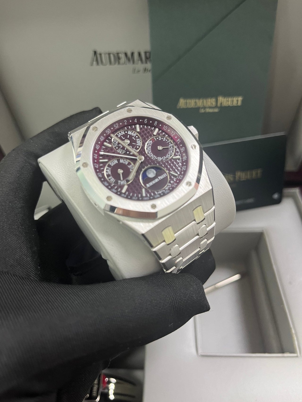 Audemars Piguet Royal Oak Perpetual Calendar SPECIAL EDITION 41mm Royal Oak Burgundy Dial 26574BC.OO.1220BC.01 - WatchesOff5thWatch