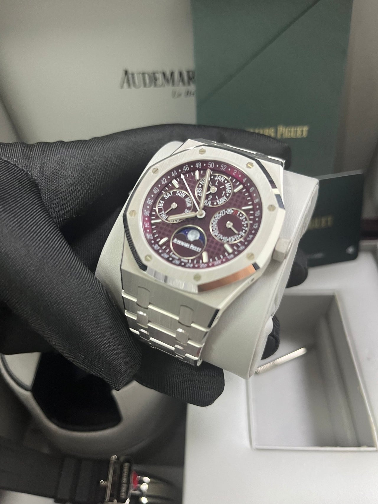 Audemars Piguet Royal Oak Perpetual Calendar SPECIAL EDITION 41mm Royal Oak Burgundy Dial 26574BC.OO.1220BC.01 - WatchesOff5thWatch