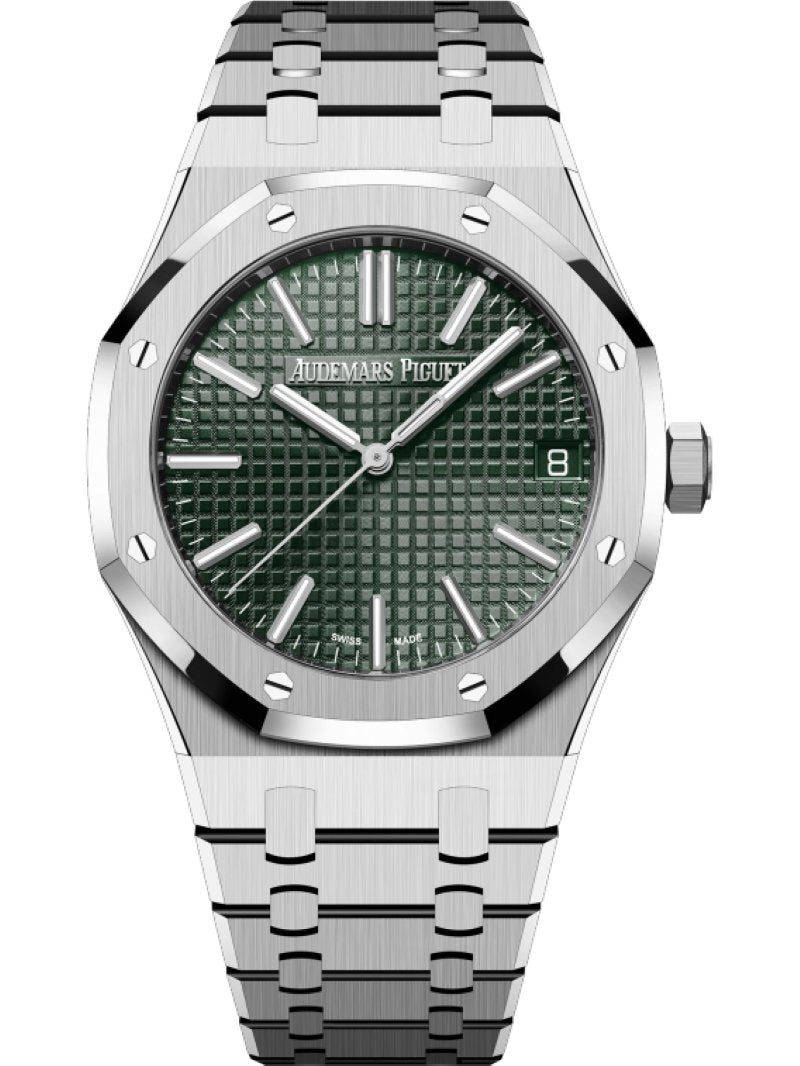 AudemarsPiguetRoyalOakSelfwinding41mmStainlessSteelGreenDial15510ST.OO.1320ST.09