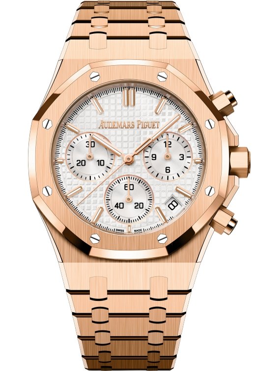 Audemars Piguet ROYAL OAK SELFWINDING CHRONOGRAPH “50TH ANNIVERSARY” Rose Gold White Dial REF#26240OR.OO.1320OR.03 - WatchesOff5thWatch