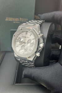 Thumbnail for Audemars Piguet ROYAL OAK SELFWINDING CHRONOGRAPH “50TH ANNIVERSARY” STEEL BRACELET WHITE DIAL (Ref # 26240ST.OO.1320ST.03) - WatchesOff5thWatches