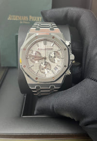 Thumbnail for Audemars Piguet ROYAL OAK SELFWINDING CHRONOGRAPH “50TH ANNIVERSARY” STEEL BRACELET WHITE DIAL (Ref # 26240ST.OO.1320ST.03) - WatchesOff5thWatches