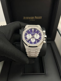 Thumbnail for Audemars Piguet Royal Oak Selfwinding Chronograph Frosted White Gold Purple Dial LIMITED EDITION OF 200 (Ref # 26331BC.GG.1224BC.01) - WatchesOff5th