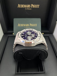 Thumbnail for Audemars Piguet Royal Oak Selfwinding Chronograph Frosted White Gold Purple Dial LIMITED EDITION OF 200 (Ref # 26331BC.GG.1224BC.01) - WatchesOff5th