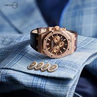 Thumbnail for Audemars Piguet Royal Oak Selfwinding Chronograph/ Rose Gold/ Chocolate Dial/ Rose Gold Sub-Dials (Ref#26331OR.OO.D821CR.01) - WatchesOff5thWatch