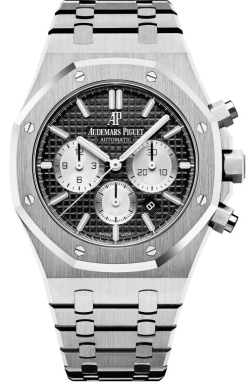 Audemars Piguet Royal Oak Selfwinding Chronograph/ Stainless Steel/ Black Dial/ White Sub-Dials (Ref#26331ST.OO.1220ST.02) - WatchesOff5thWatch