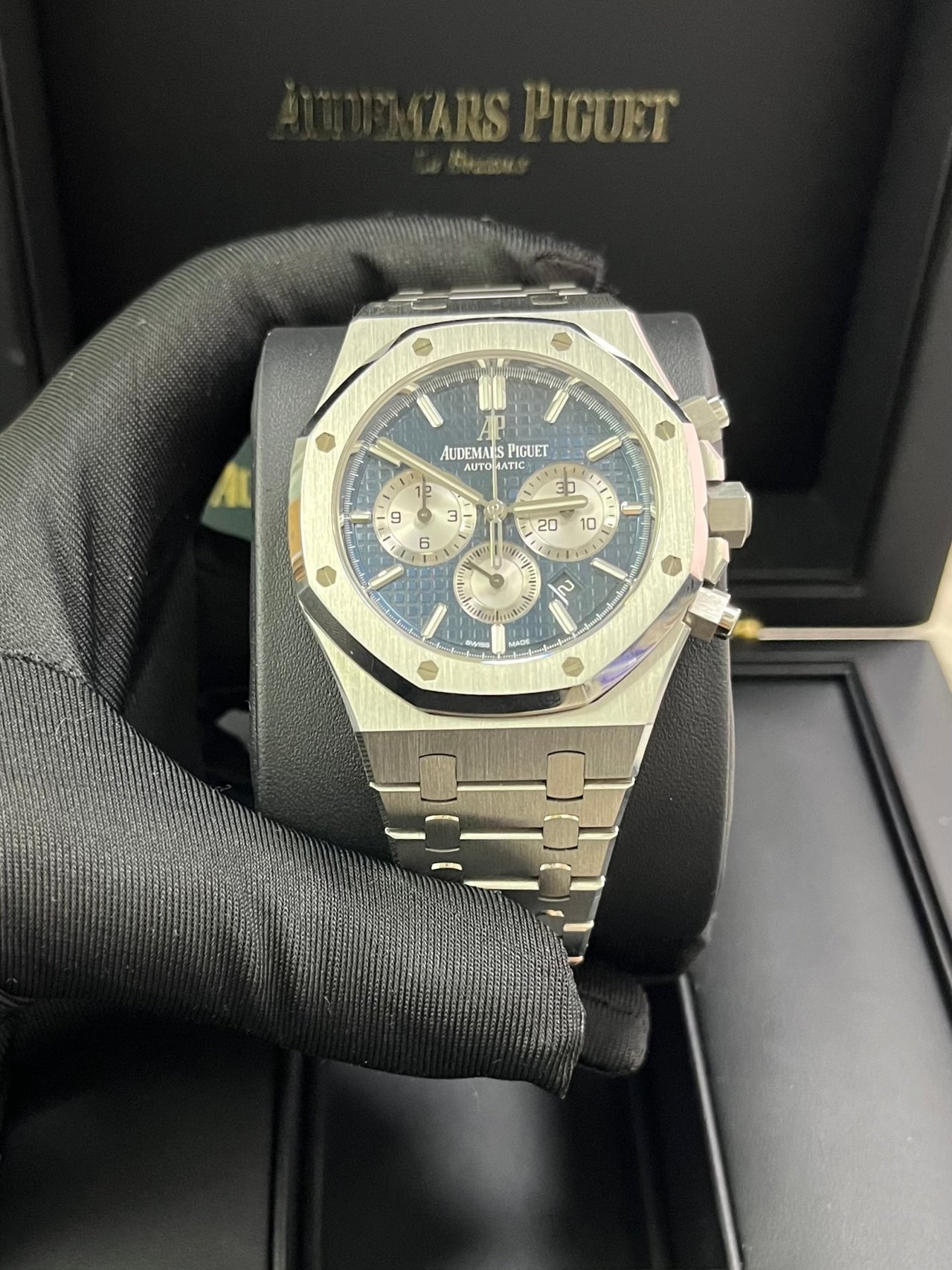 Audemars Piguet Royal Oak Selfwinding Chronograph/ Stainless Steel/ Blue Dial/ Silver Sub-Dials (Ref#26331ST.OO.1220ST.01) - WatchesOff5thWatch